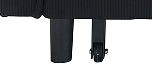 Black sofa leg with black caster wheel for easy movement