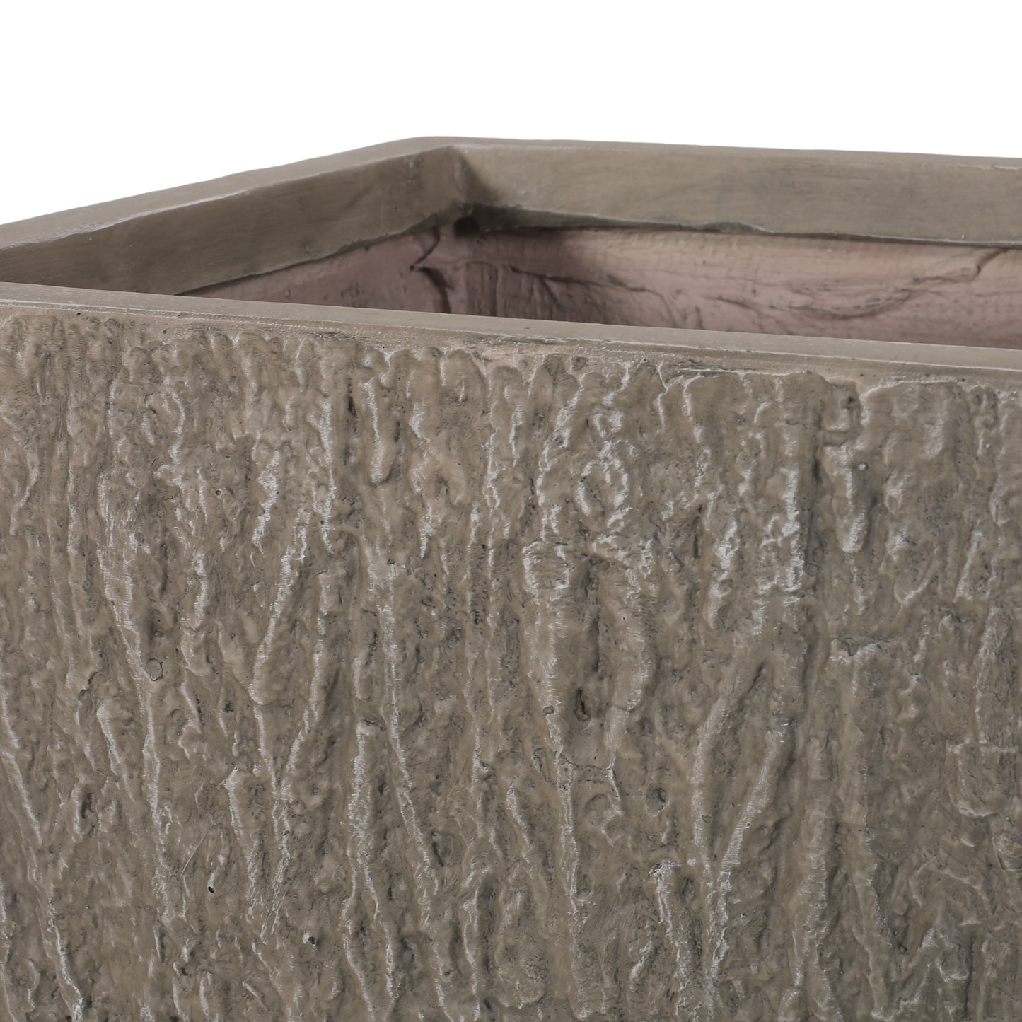 Textured concrete planter neutral gray for modern garden decor