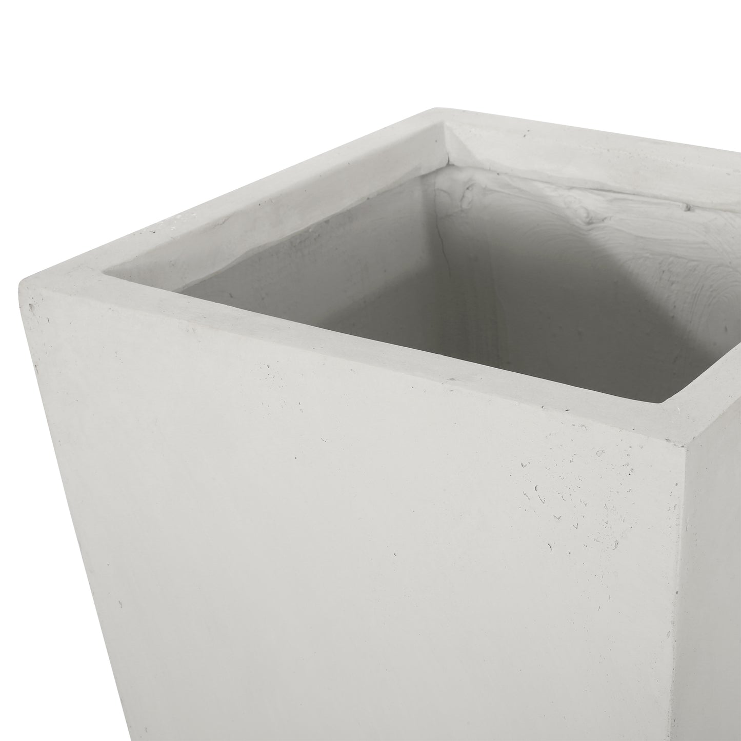 Modern square concrete planter grey for outdoor gardens