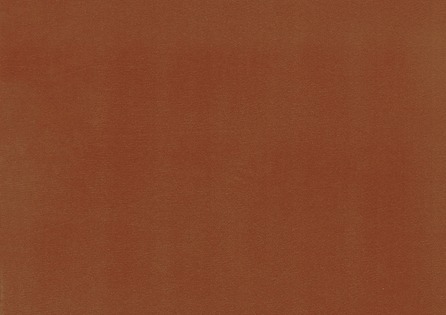 Textured terracotta velvet fabric swatch with a subtle sheen