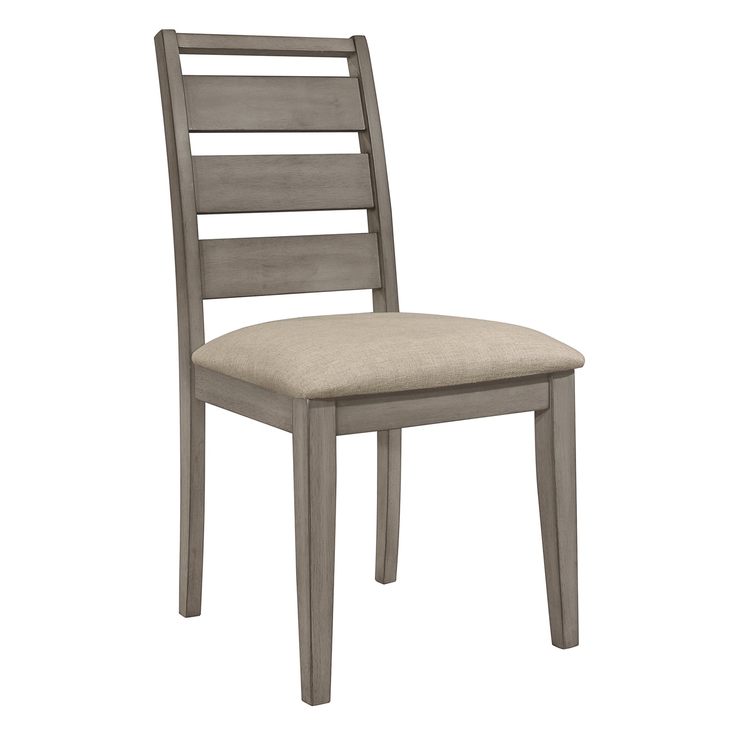 TREATLIFE HOME Rustic Style Dining Side Chair Set of 2 with Upholstered Seat in Weathered Gray Finish