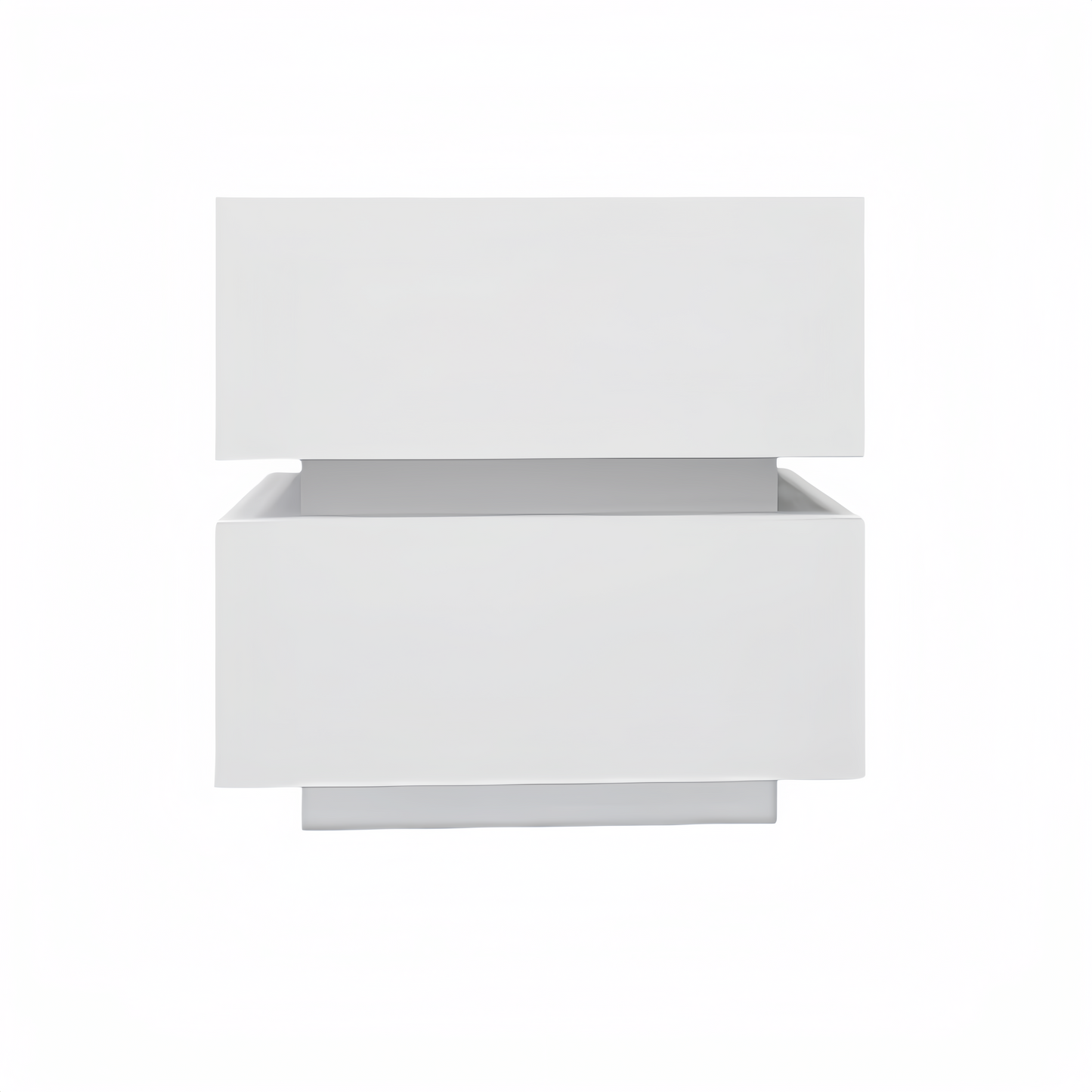 Modern white wall lamp with a stacked rectangular design