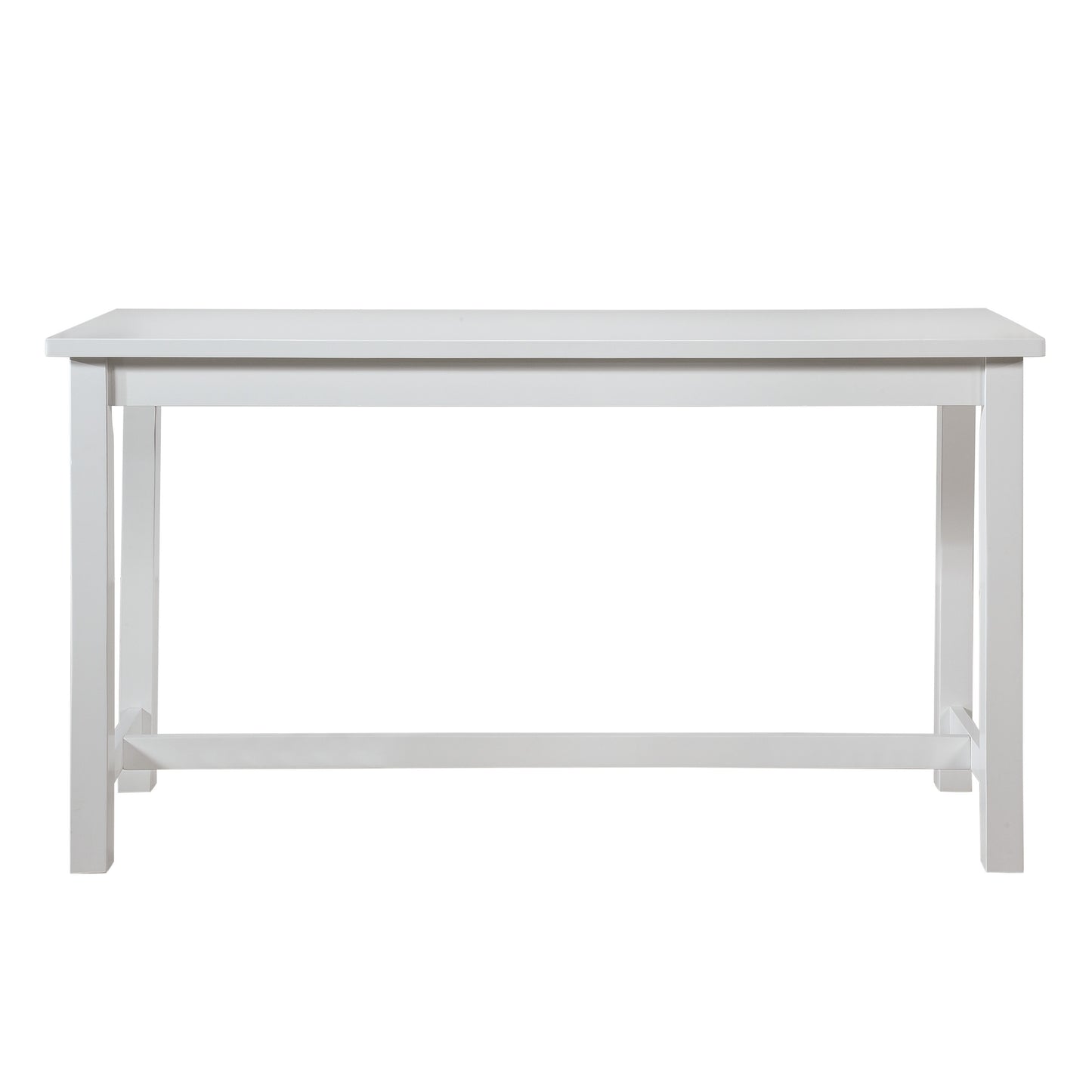 White wooden console table with clean lines