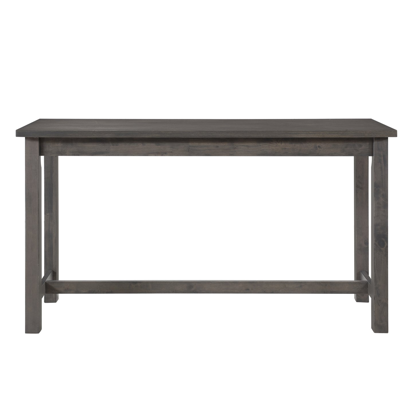 Dark gray wooden bar table with sturdy legs