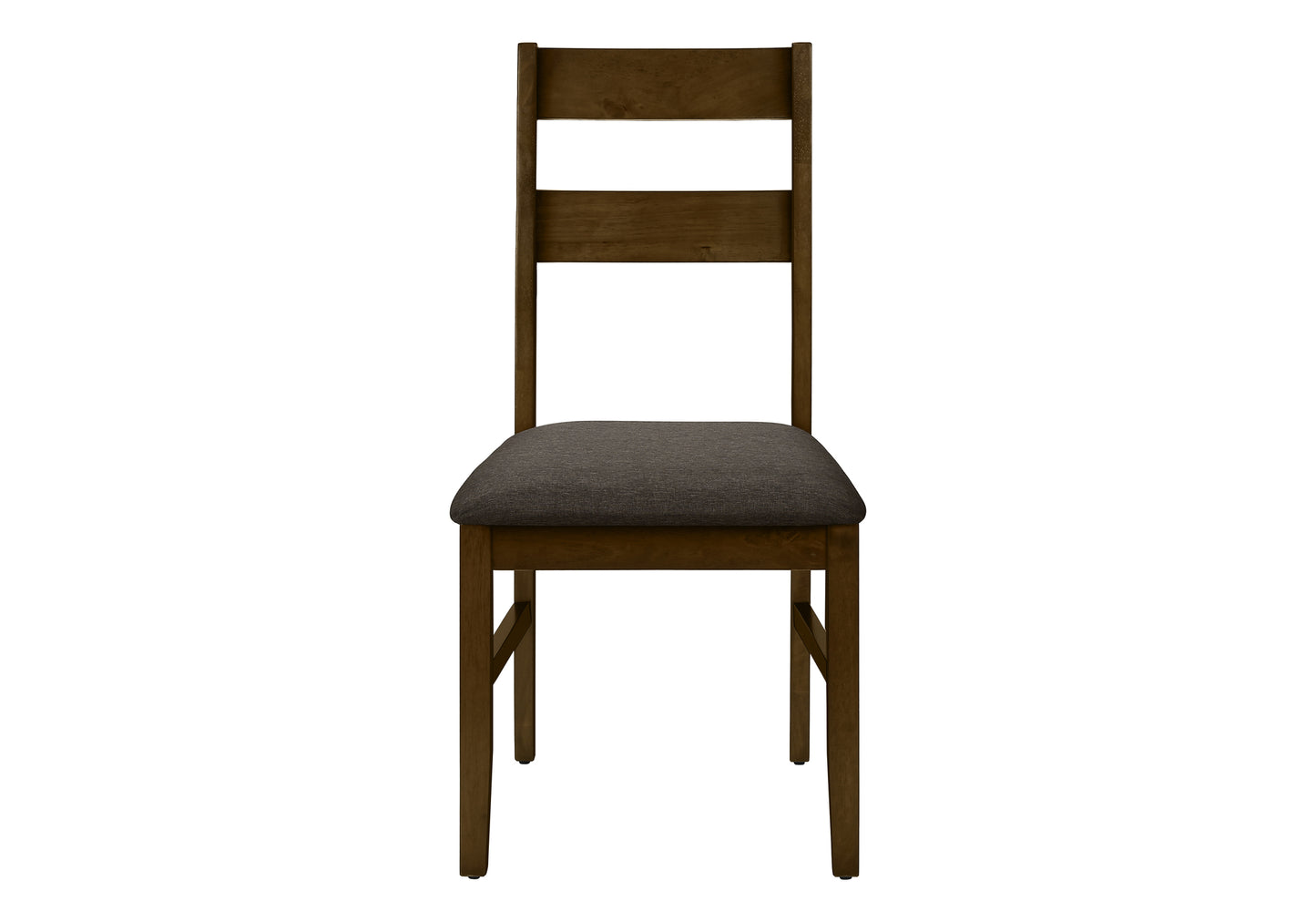 Wooden dining chair with upholstered seat and slatted backrest ideal for modern kitchens