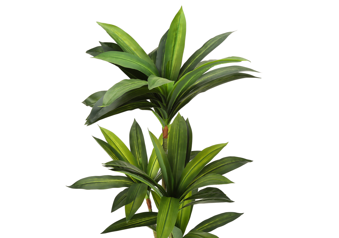 Twotier artificial green ti plant with striped leaves perfect for indoor decor
