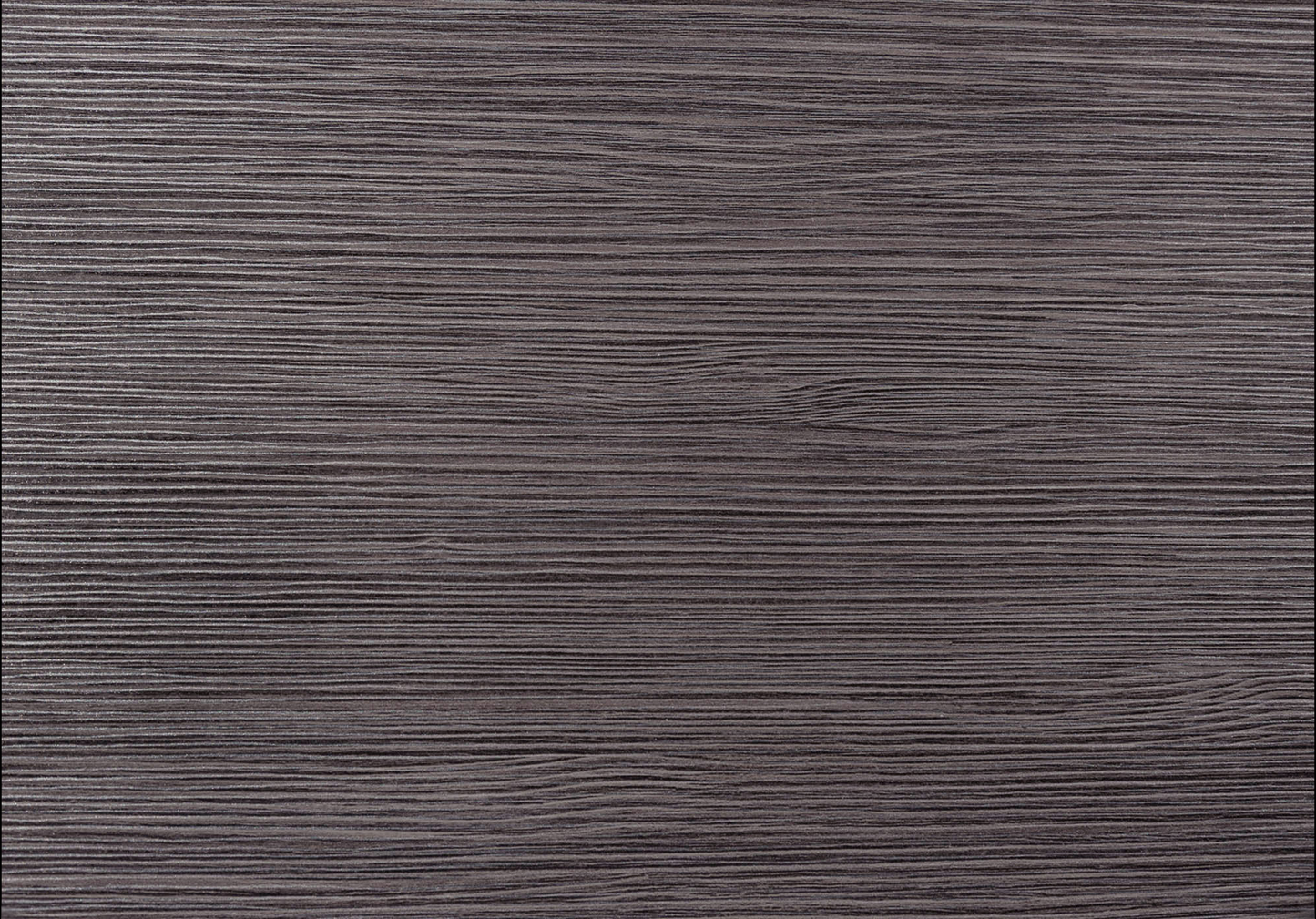 Dark grey textured wood grain laminate sample with horizontal grain detail