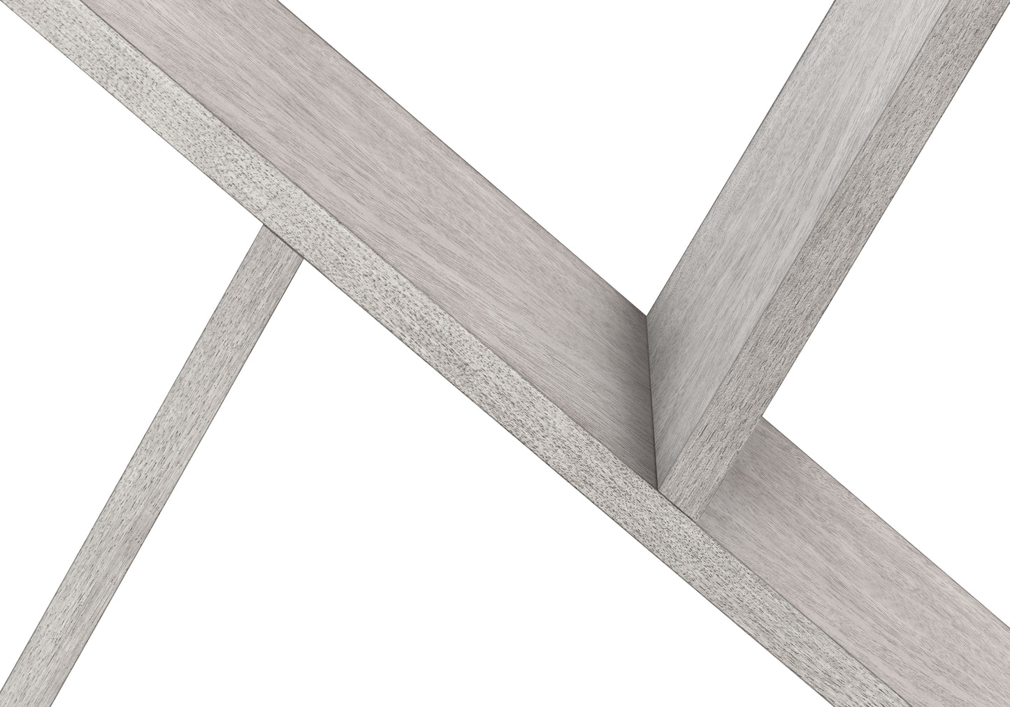 Light gray wooden shelf with a textured edge for a modern aesthetic