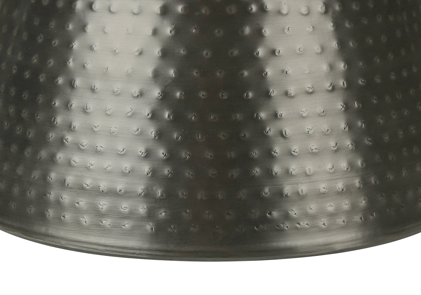 Textured metallic bowl with hammered dimple pattern silver finish for home decor