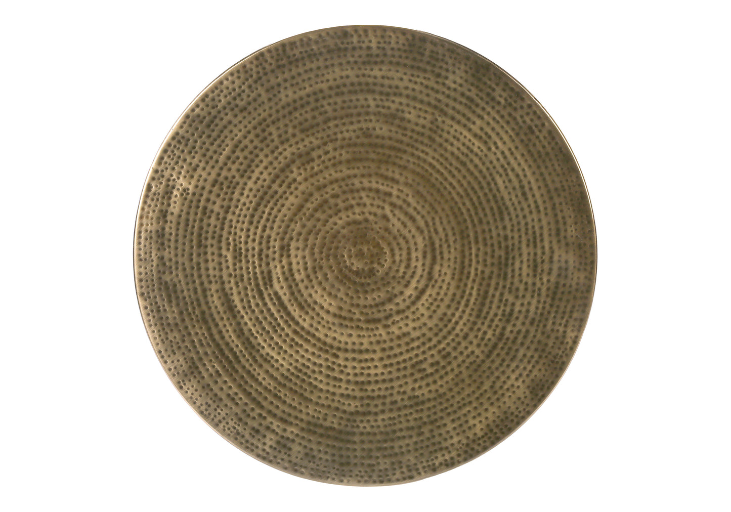 Textured bronze gong with hammered finish perfect for meditation