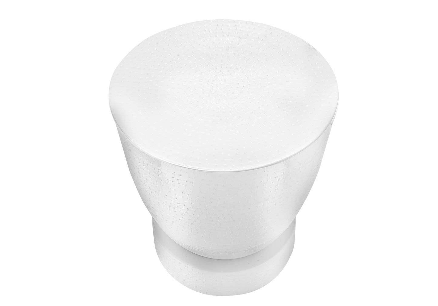 Textured white ceramic planter with subtle dimpled surface perfect for small succulents