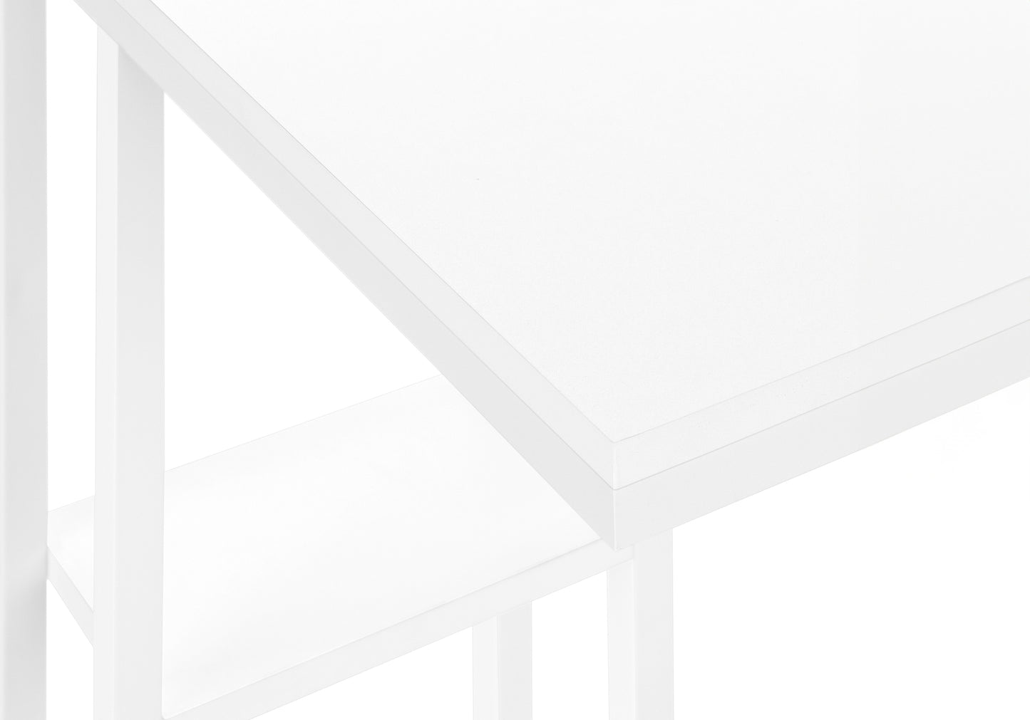 White modern desk with clean lines and minimalist design
