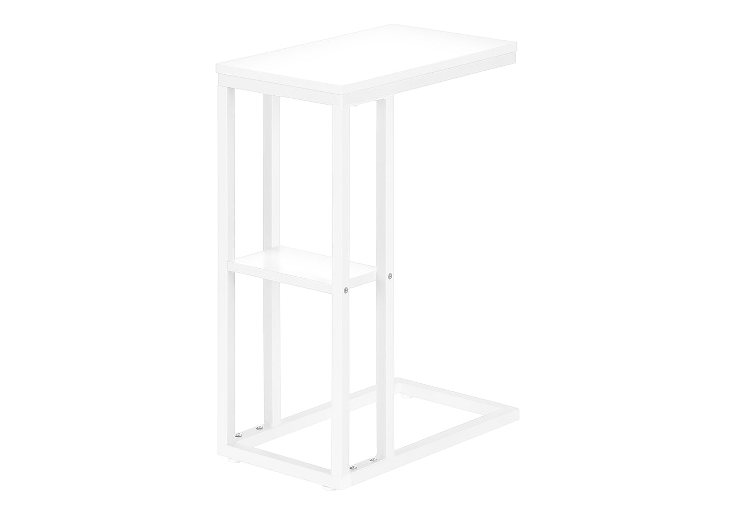 White Ctable with a shelf perfect for small spaces and living rooms