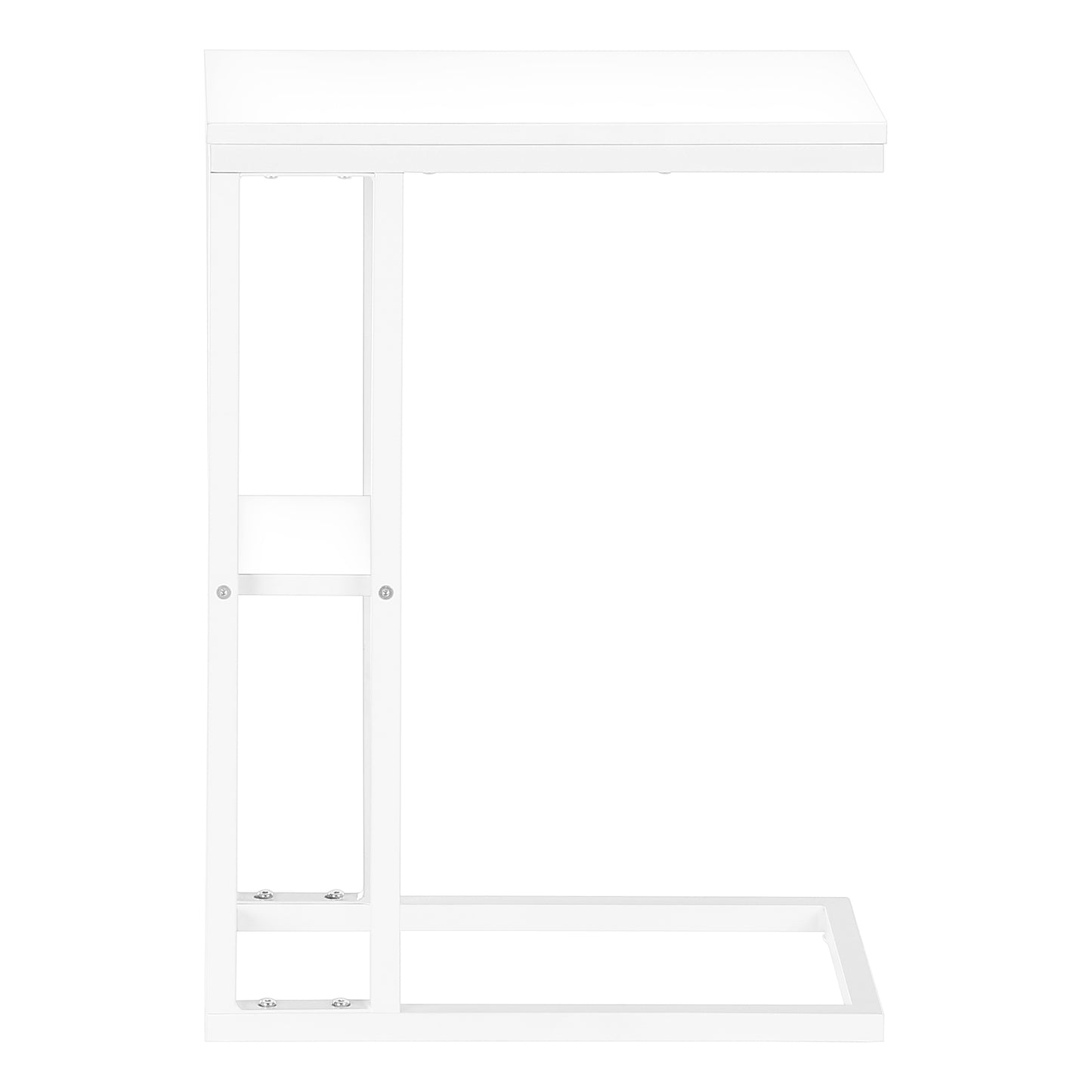Modern white Ctable with metal frame perfect for sofa use