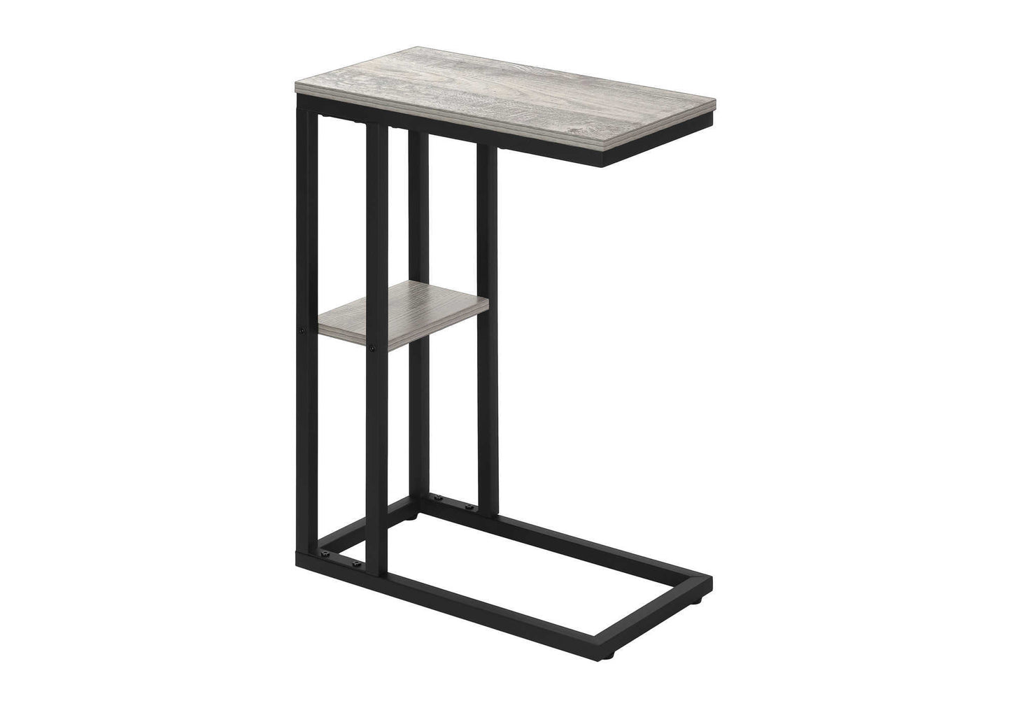 Gray washed wood lifttop coffee table with black metal frame