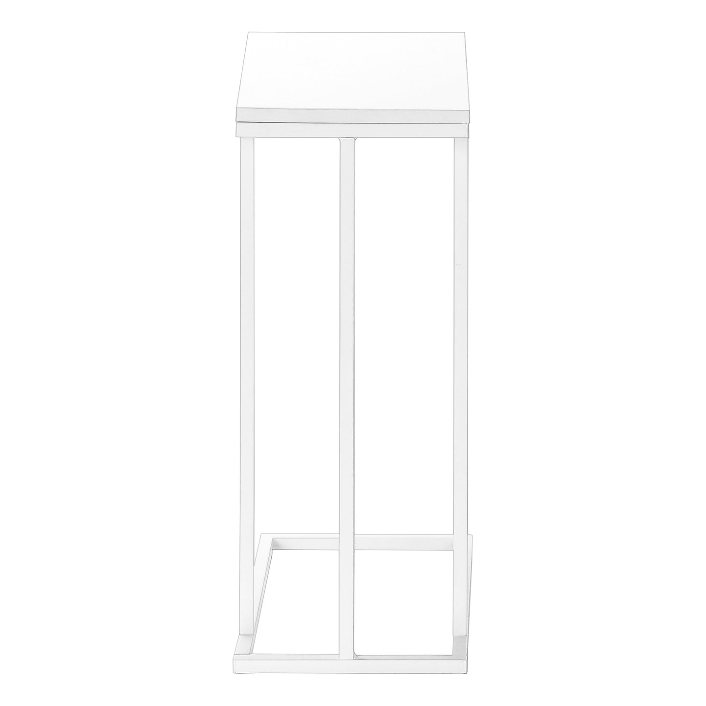 White metal side table with a minimalist design for modern living rooms