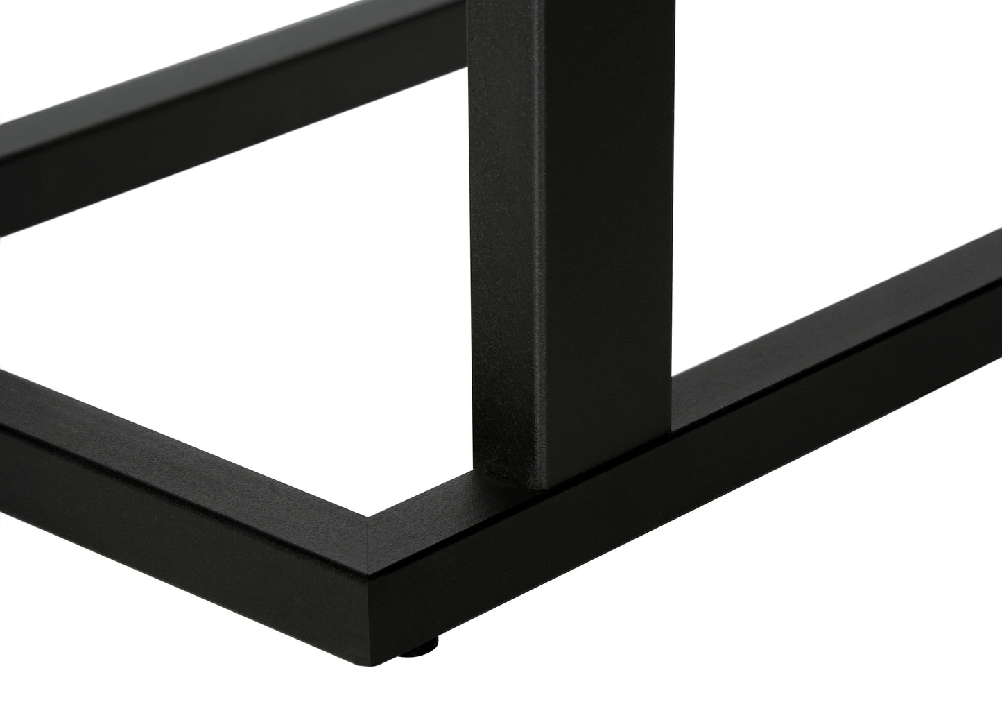 Black metal table legs with modern minimalist design