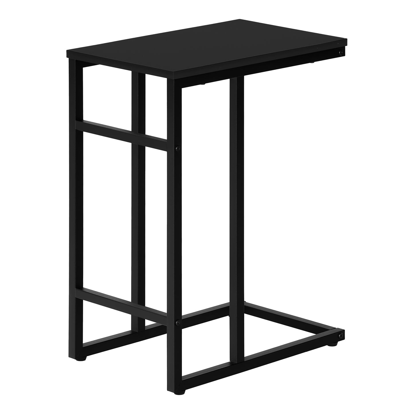 Modern black ctable with metal frame perfect for living rooms