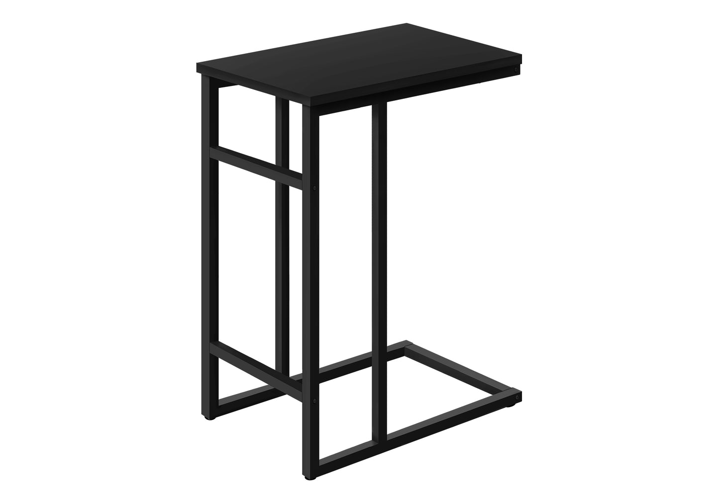 Modern black ctable with metal frame perfect for sofa side tables