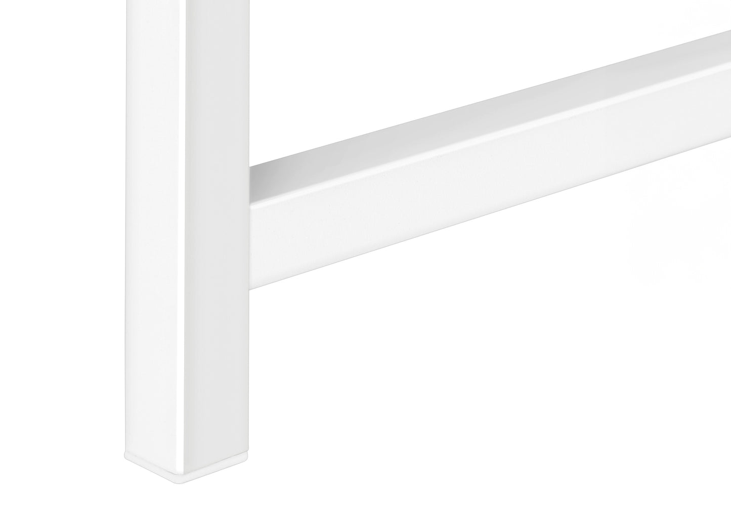 White metal table leg with clean lines ideal for modern dining