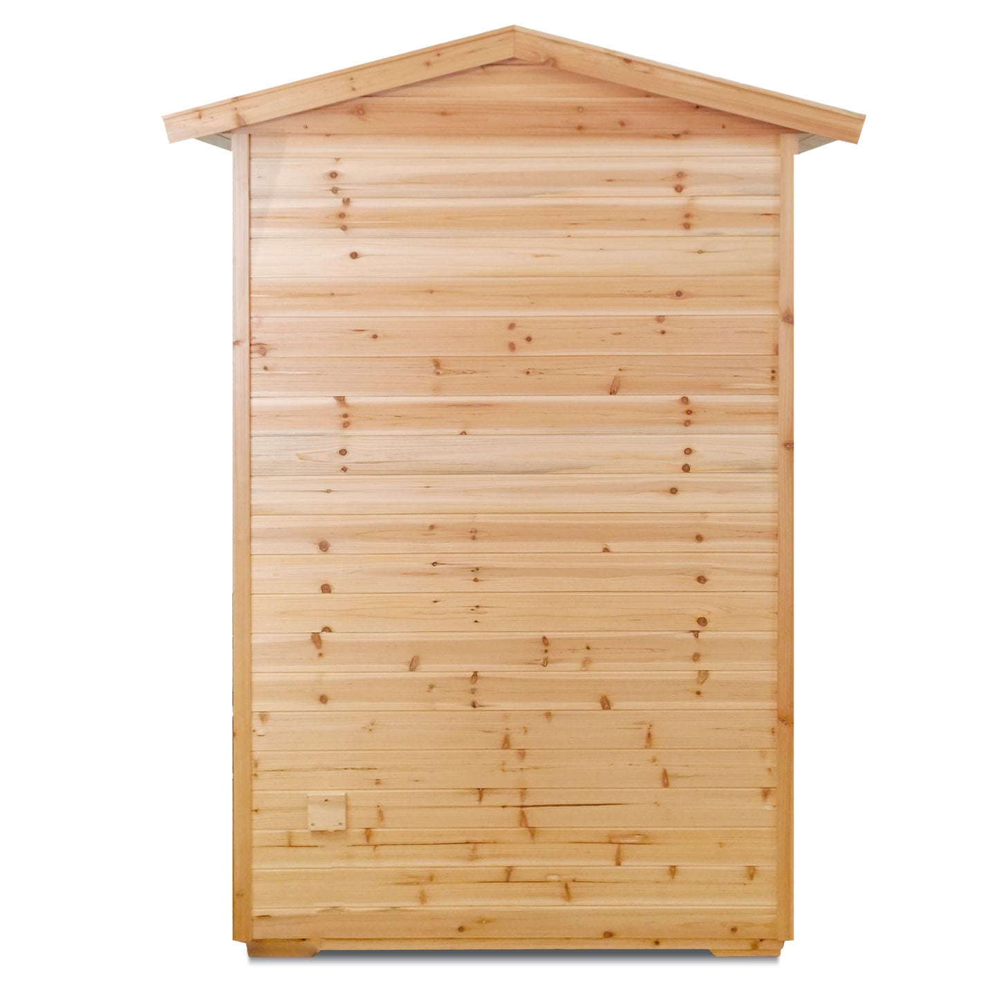 Natural wood garden shed with pitched roof ideal for outdoor storage