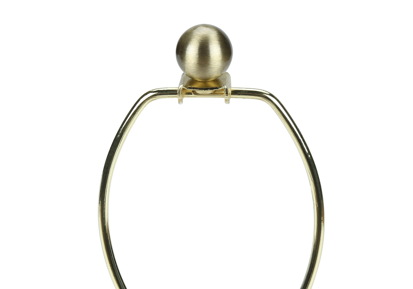 Brushed brass lamp harp with finial perfect for DIY lamp projects