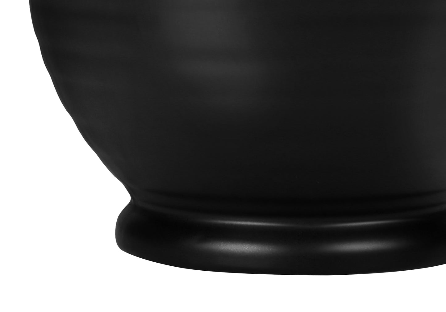 Matte black ceramic vase with a subtle flared base perfect for modern decor