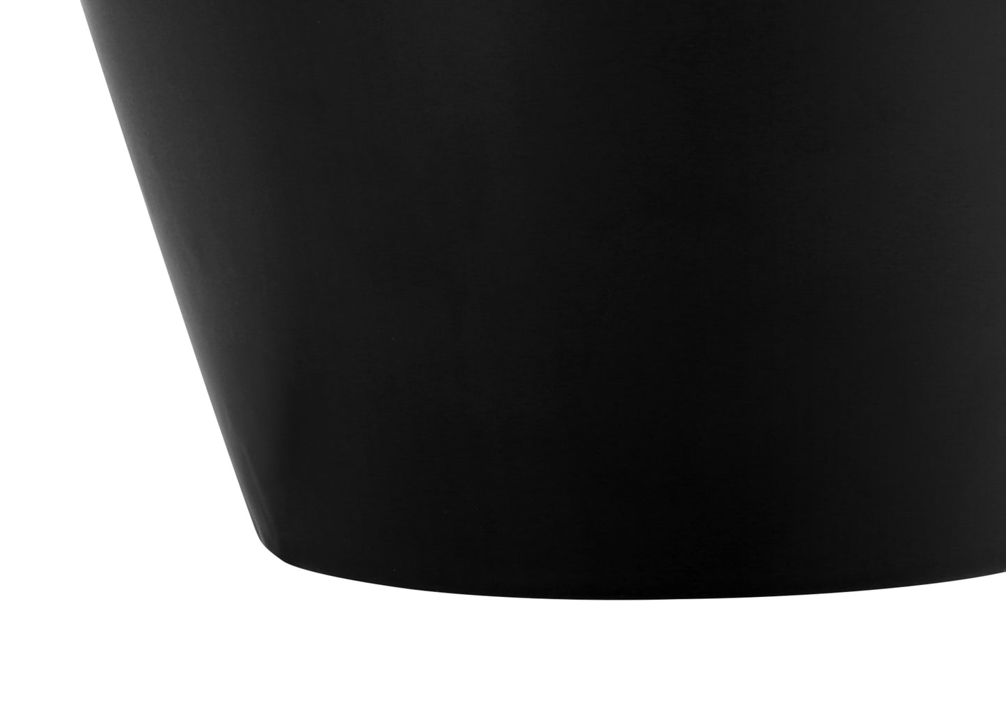 Matte black ceramic planter with a subtly tapered silhouette perfect for modern home decor