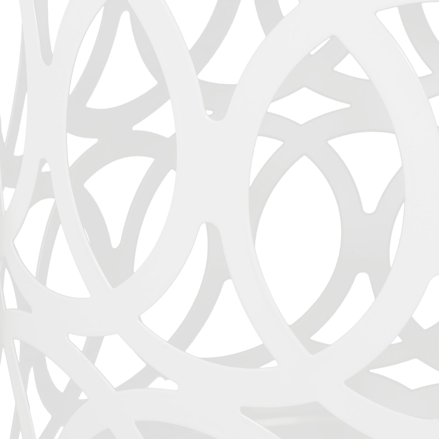 White abstract geometric wireframe pattern modern home decor accent