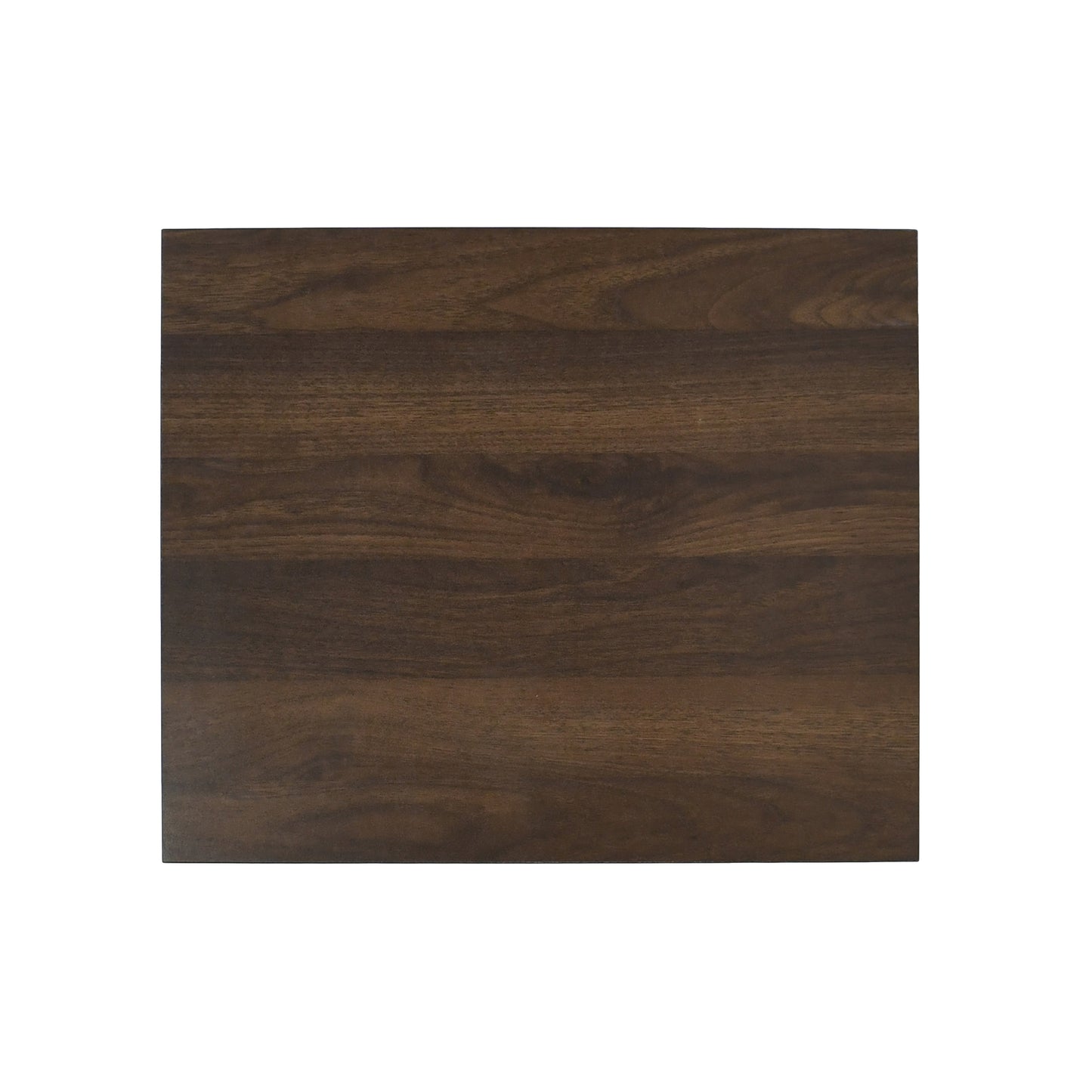Dark brown wood grain veneer tabletop with horizontal grain pattern