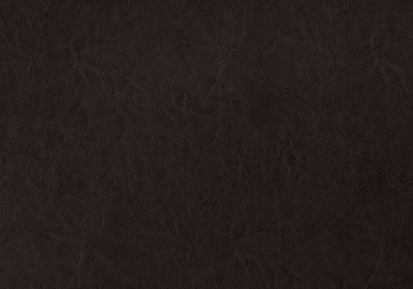Dark brown faux leather texture with subtle creasing ideal for upholstery