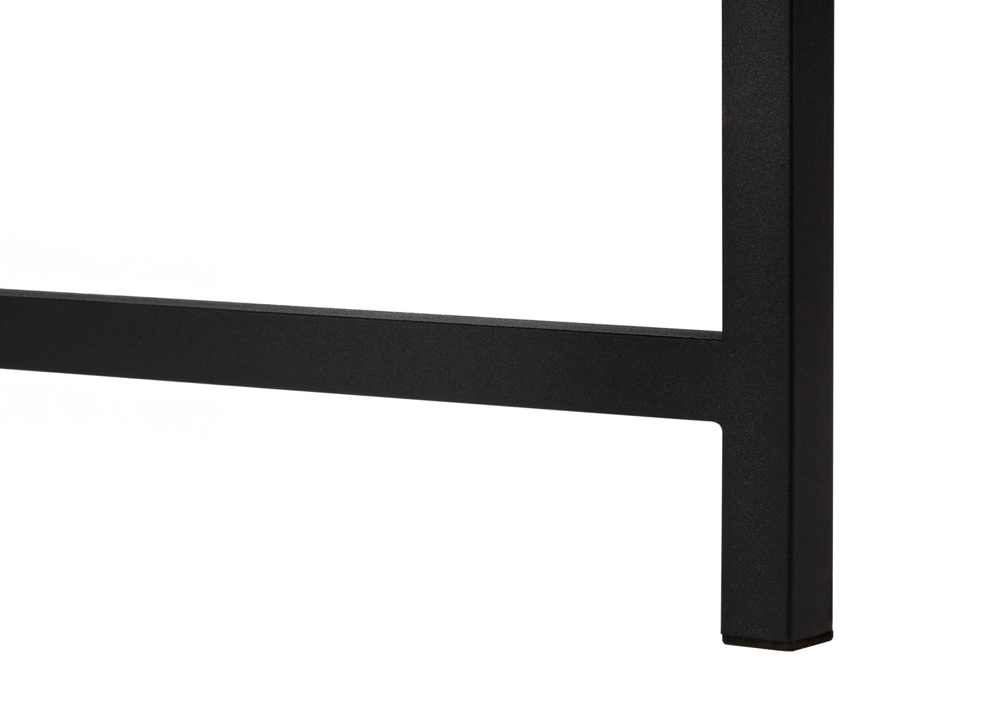 Black metal table leg with sleek modern design