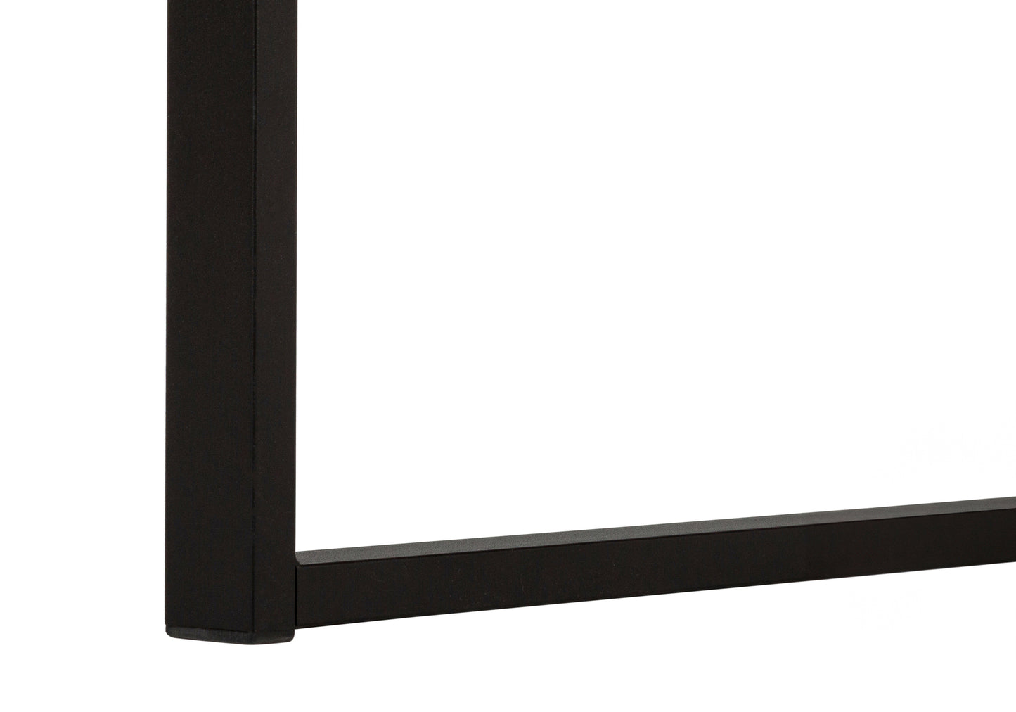 Black metal table leg with a clean minimalist design suitable for modern furniture