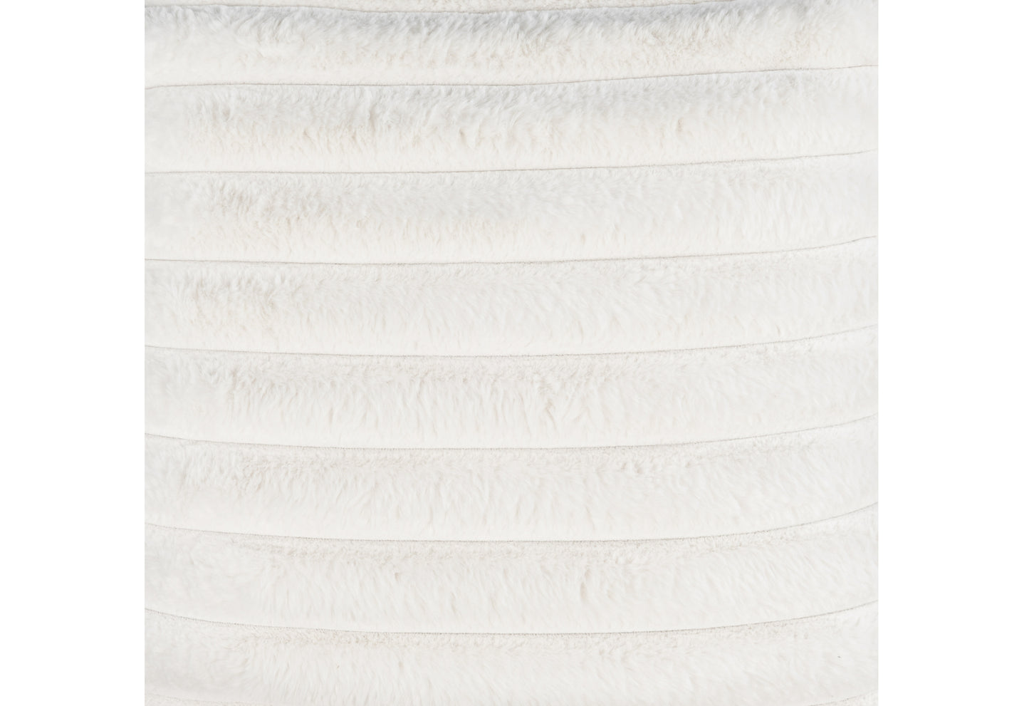 Soft white plush fabric with horizontal ribbed texture perfect for cozy throws