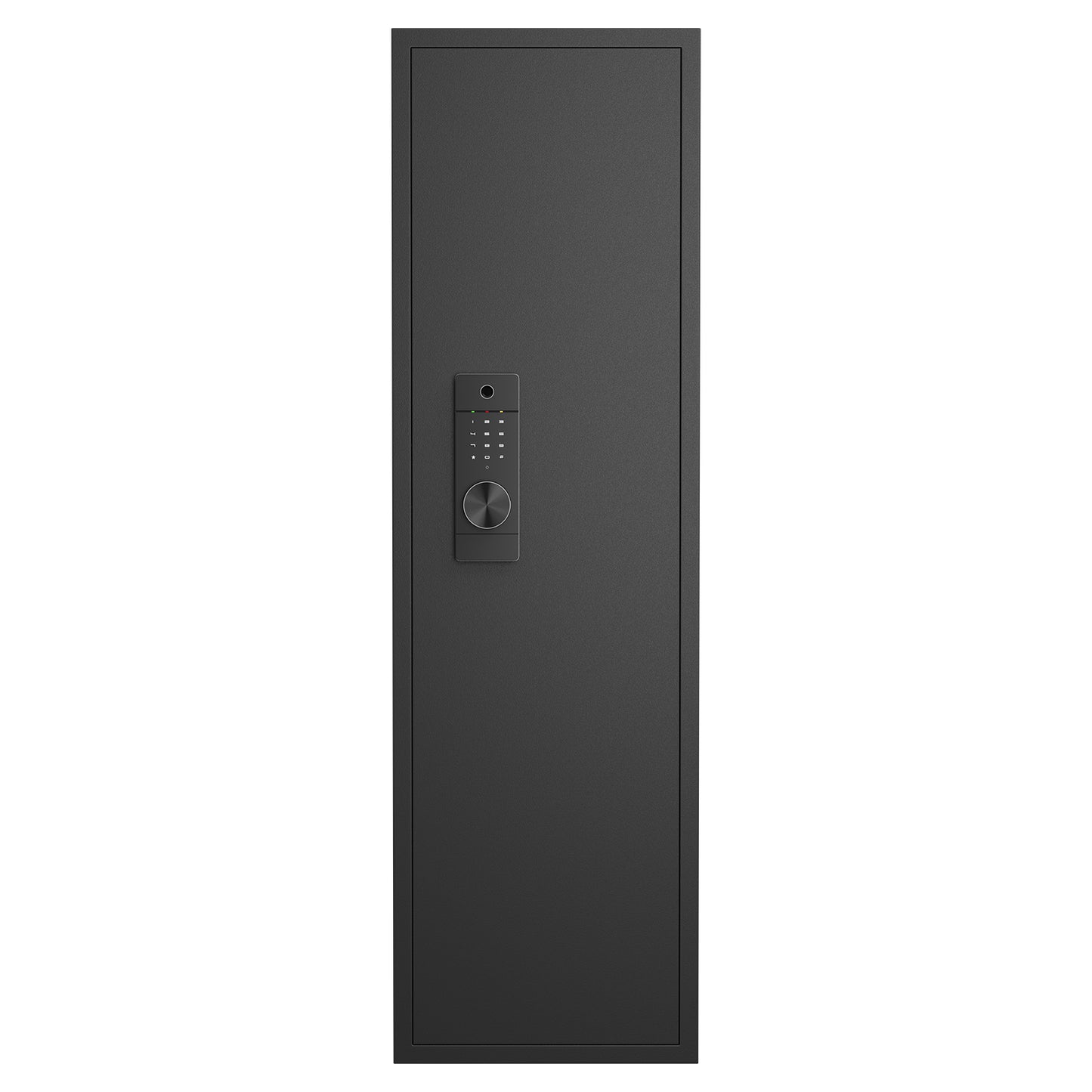 Sleek black digital keypad safe with circular dial for secure home storage