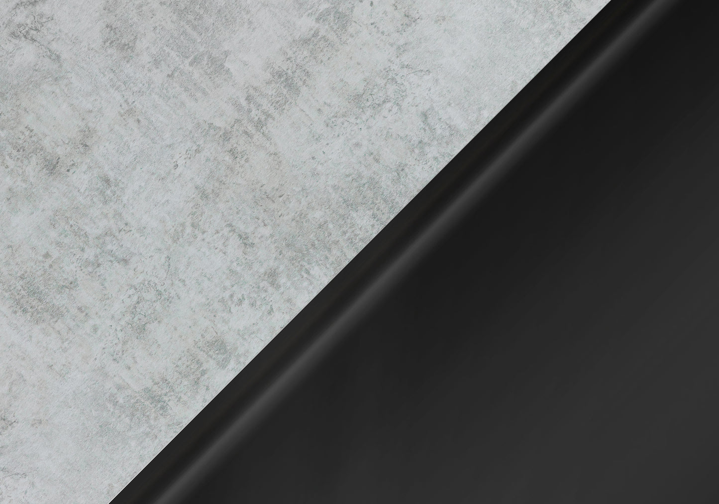 Abstract background with a textured grey panel and a smooth black panel