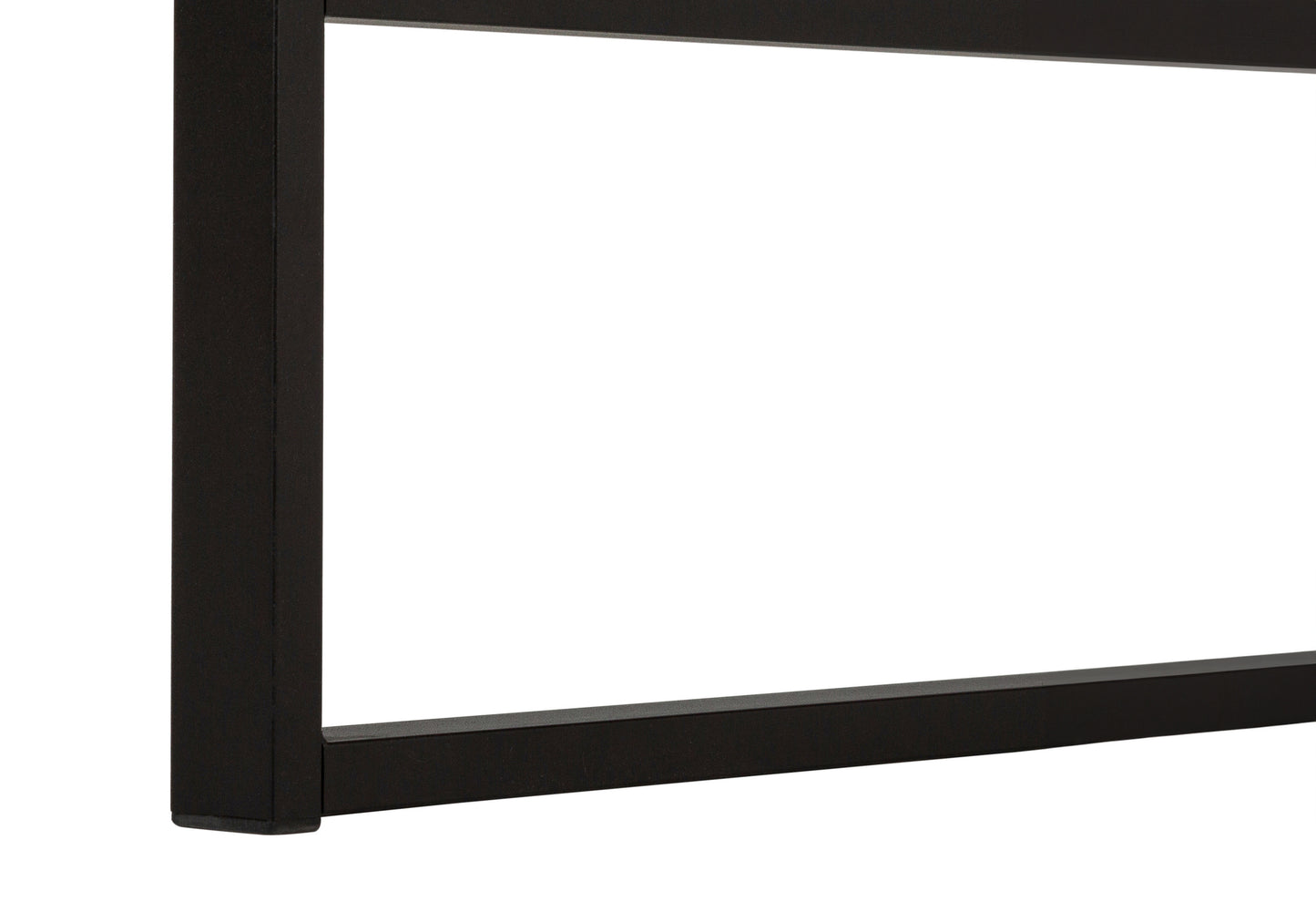 Black metal table leg with minimalist design