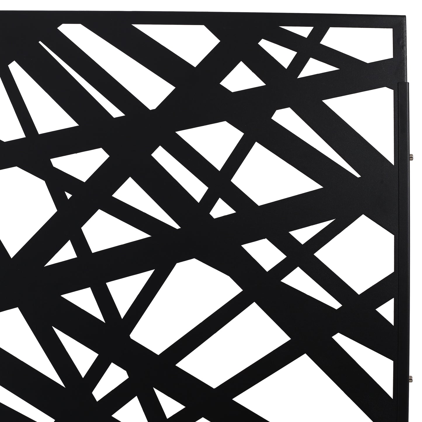 Black abstract pattern metal screen panel for garden fencing or privacy