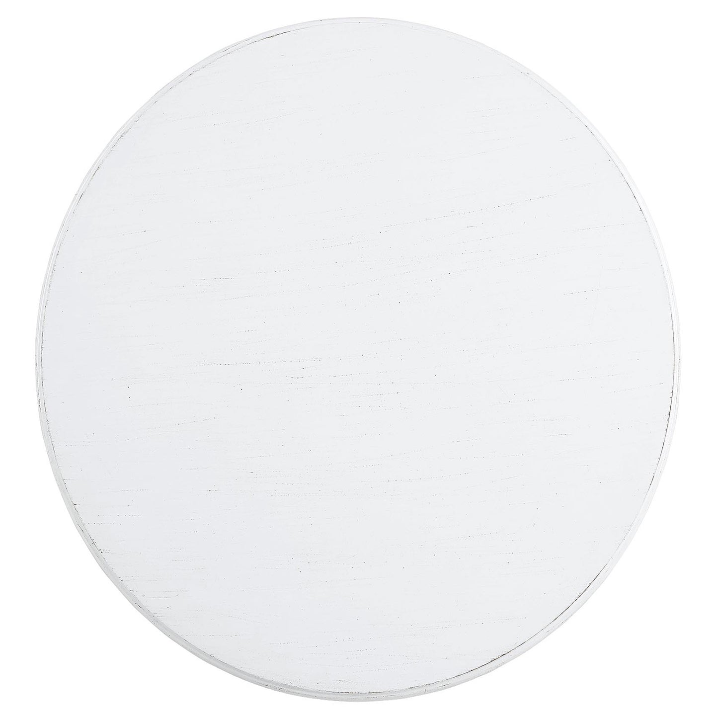 Round white distressed wood charger plate for dining tables