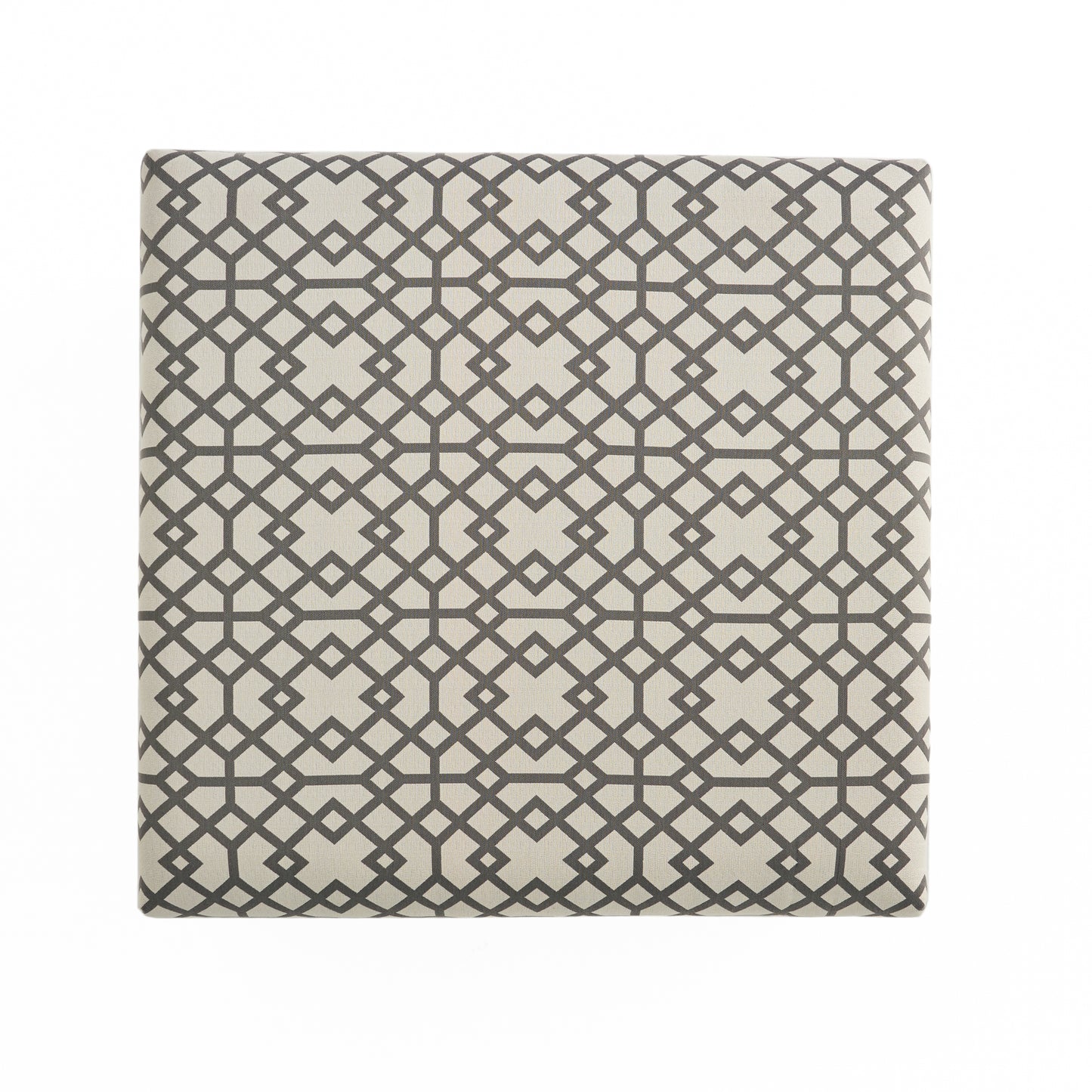 Cream and grey geometric patterned fabric swatch