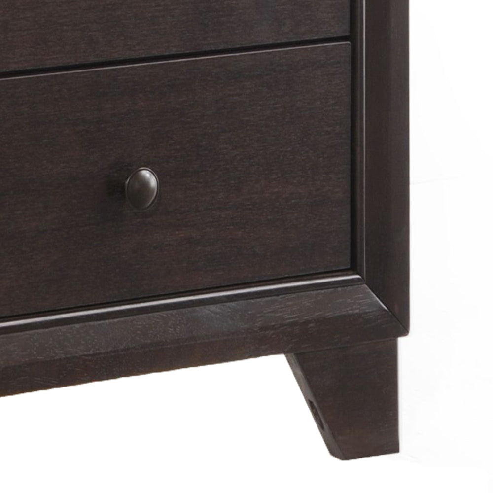 Dark wood dresser drawer with bronze knob modern home furnishing