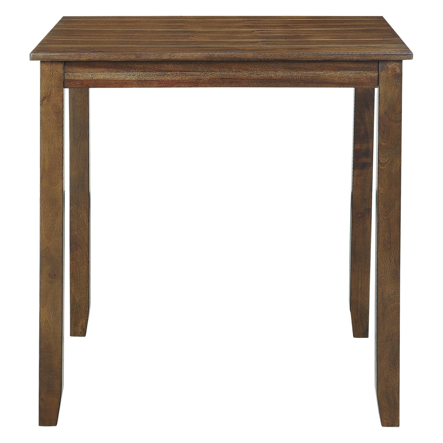 Rustic dark brown wooden dining table with natural wood grain texture