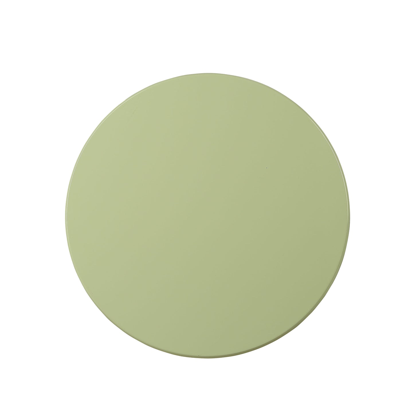 Round mint green metal side table top