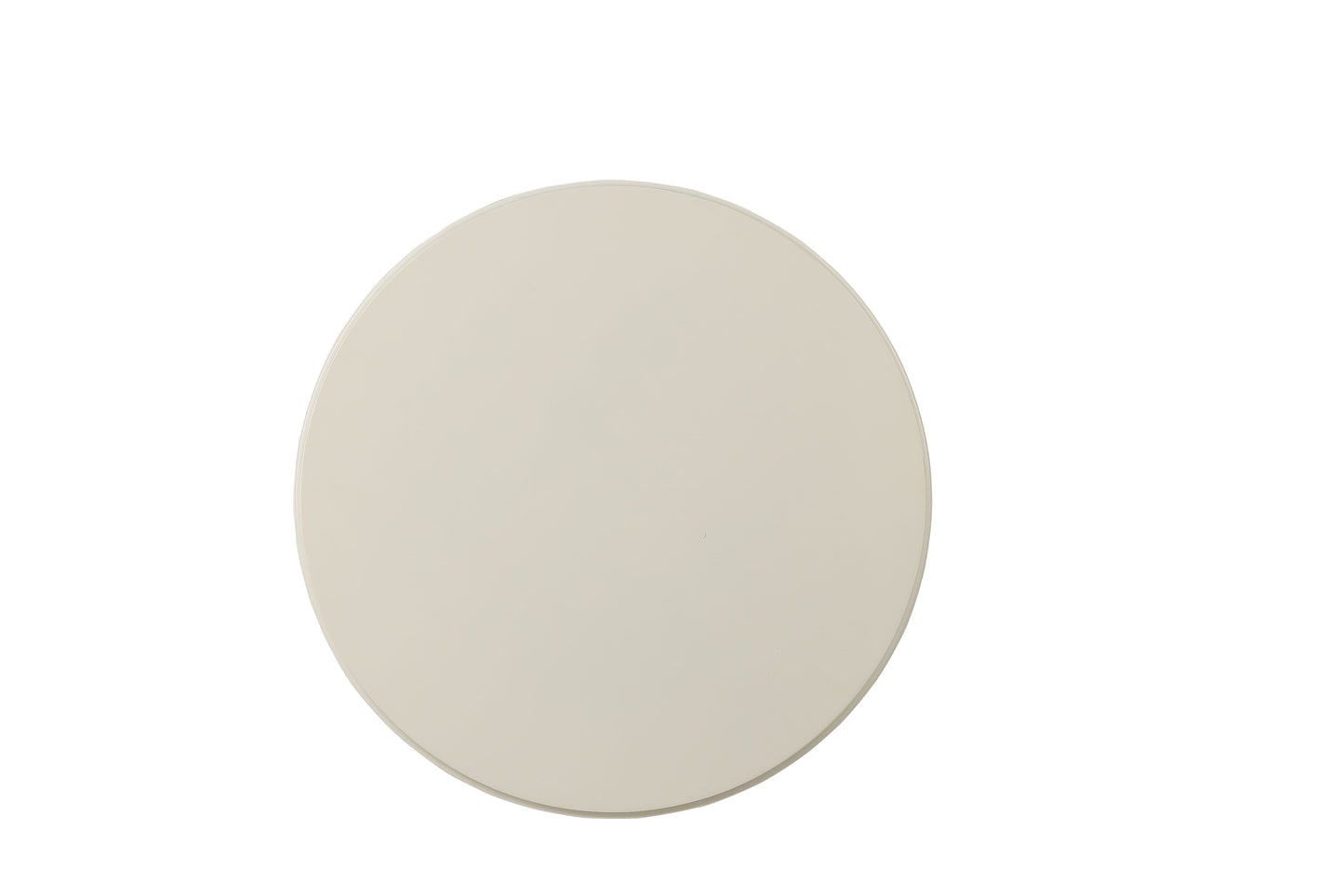 Minimalist round beige placemat perfect for modern dining tables