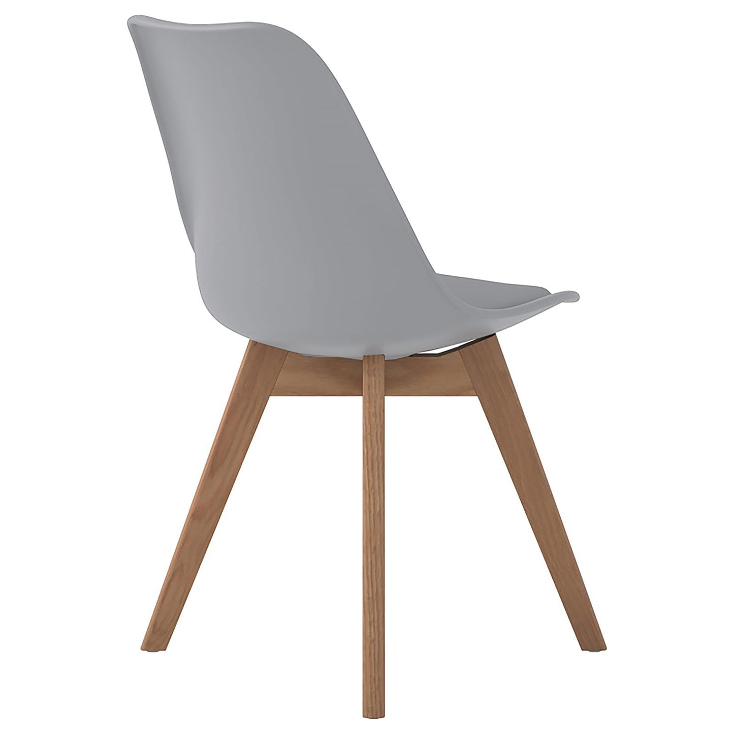 Modern gray dining chair with natural wood legs versatile accent piece