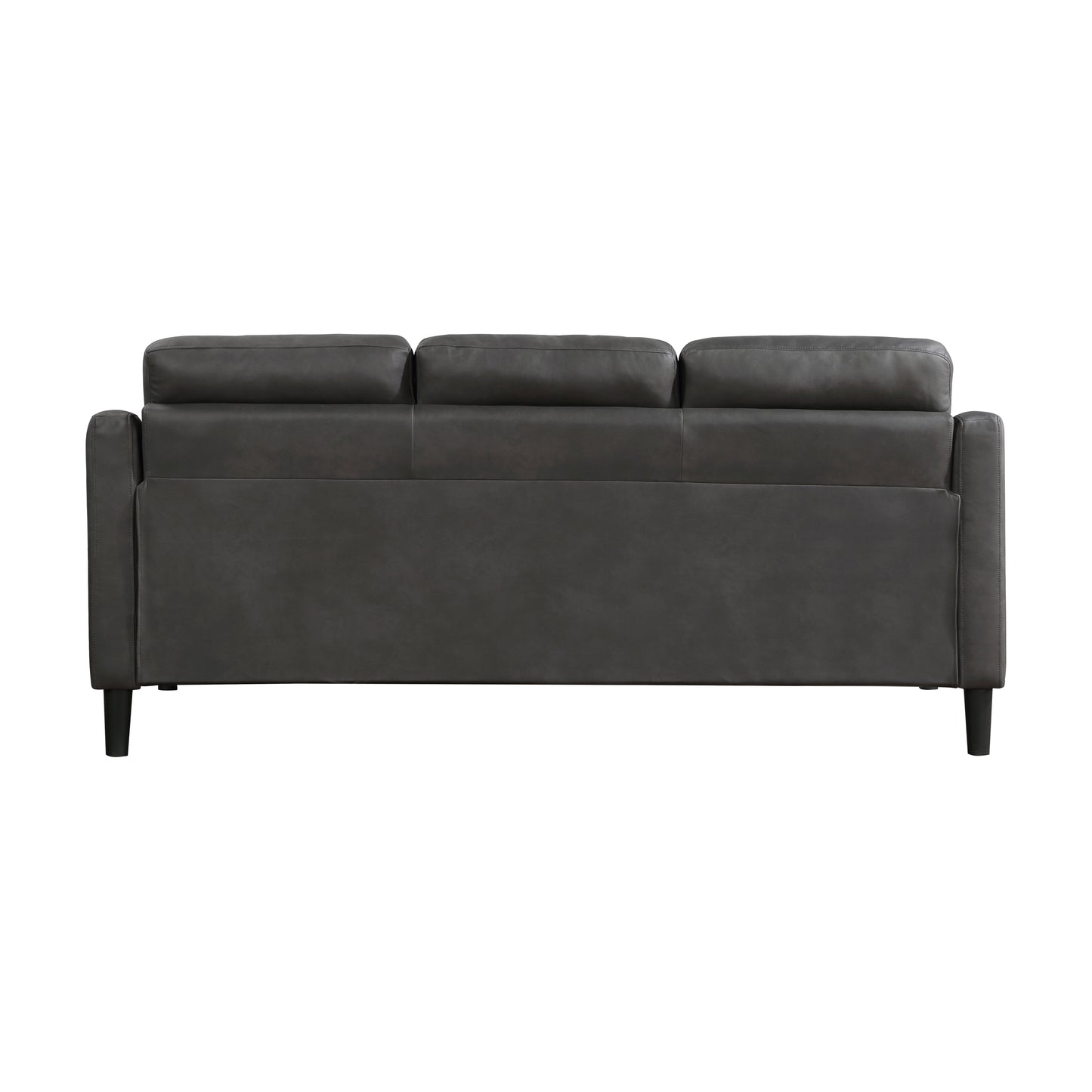 Comfortable Gray Upholstered Sofa with Button Tufting and Solid Frame