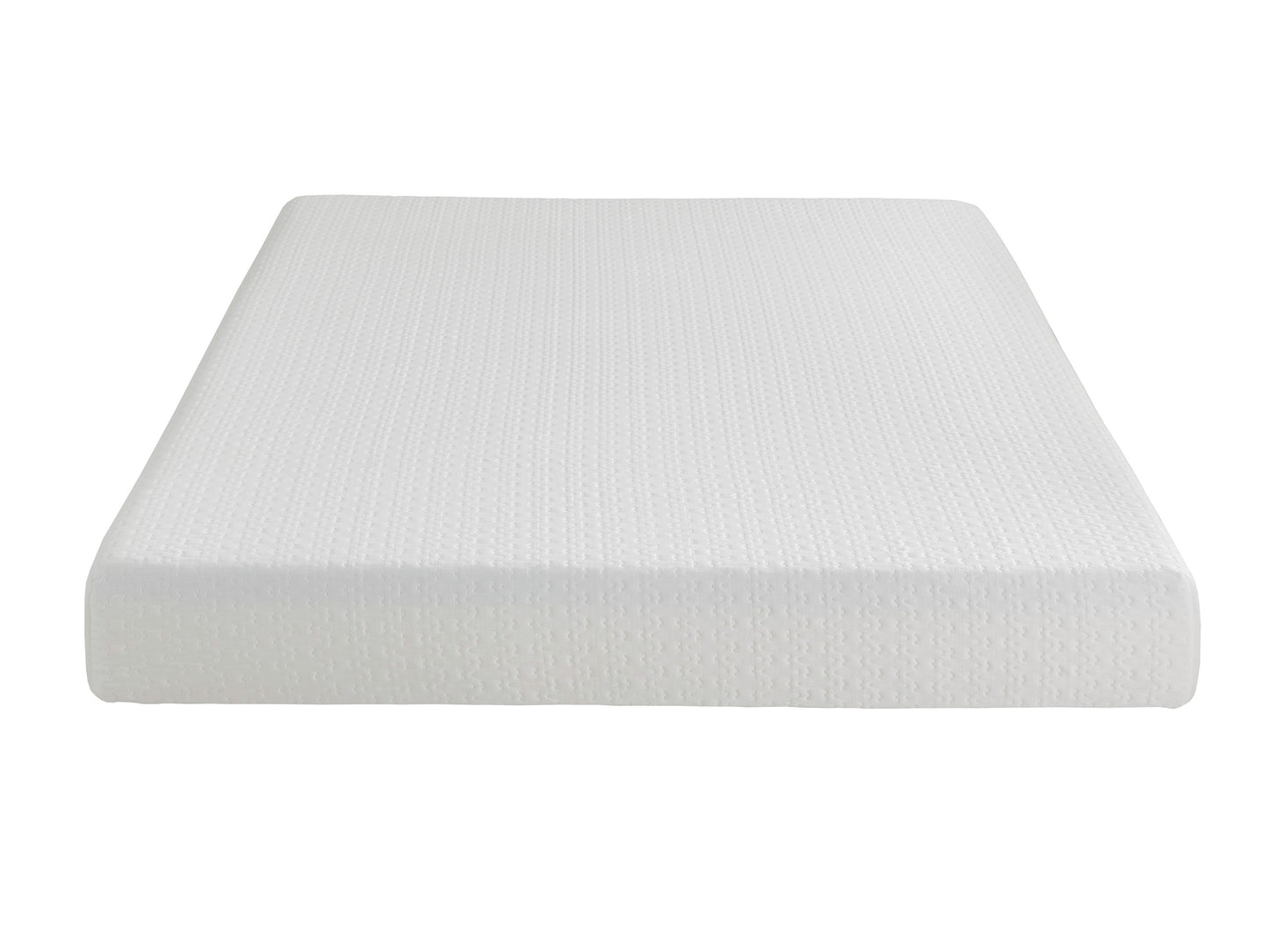 White orthopedic memory foam mattress with textured cover