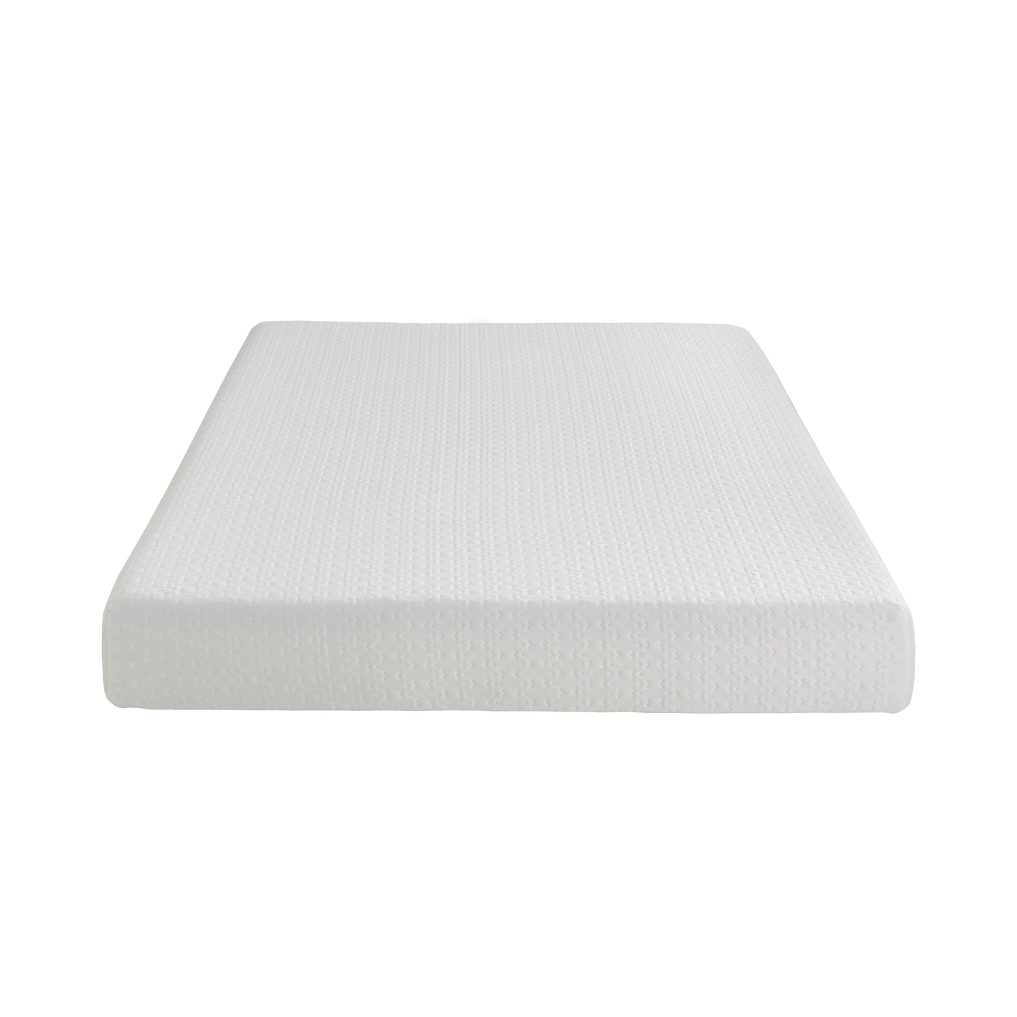 White memory foam mattress with textured cover queen size