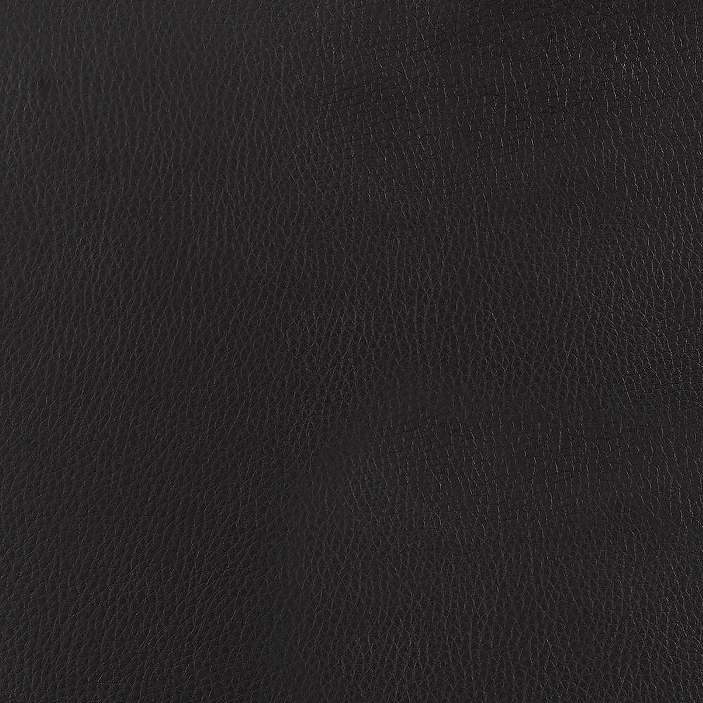Closeup of textured black faux leather material