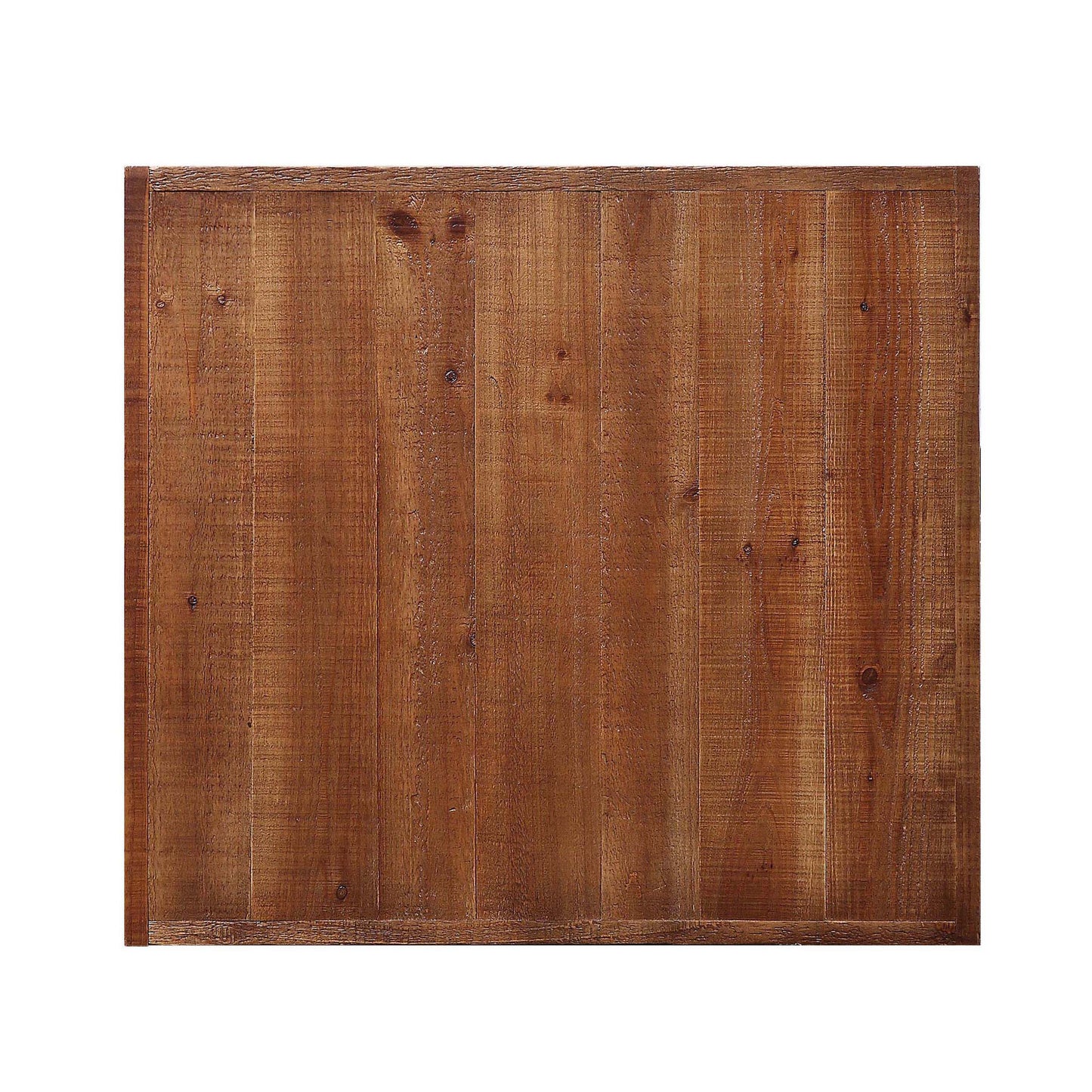 Rustic reclaimed wood tabletop with natural grain and knot details perfect for farmhouse style dining
